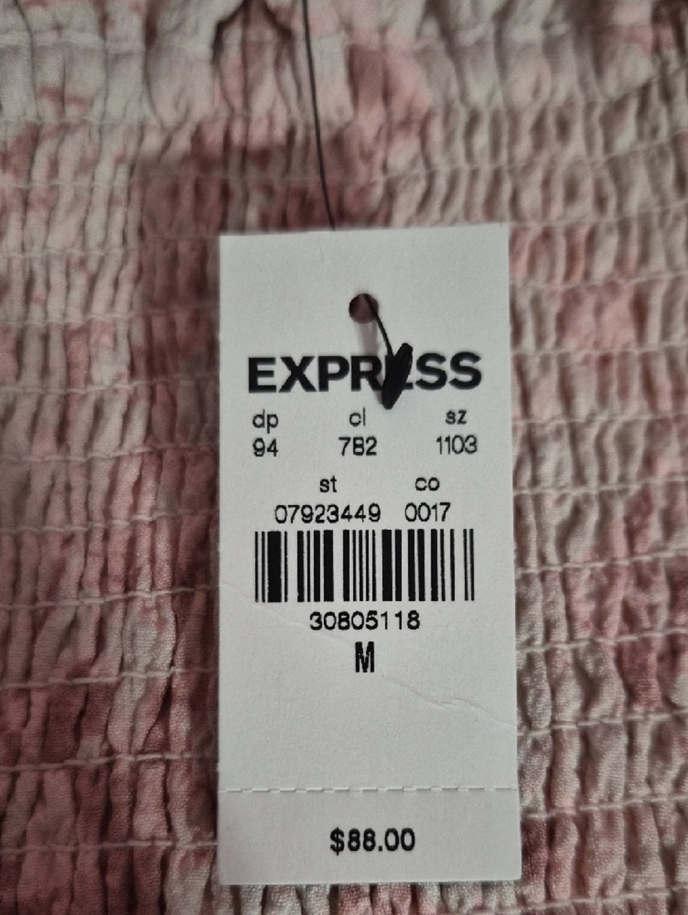 Express Pink Floral Off-Shoulder Ruffled Dress - Picture 2 of 5